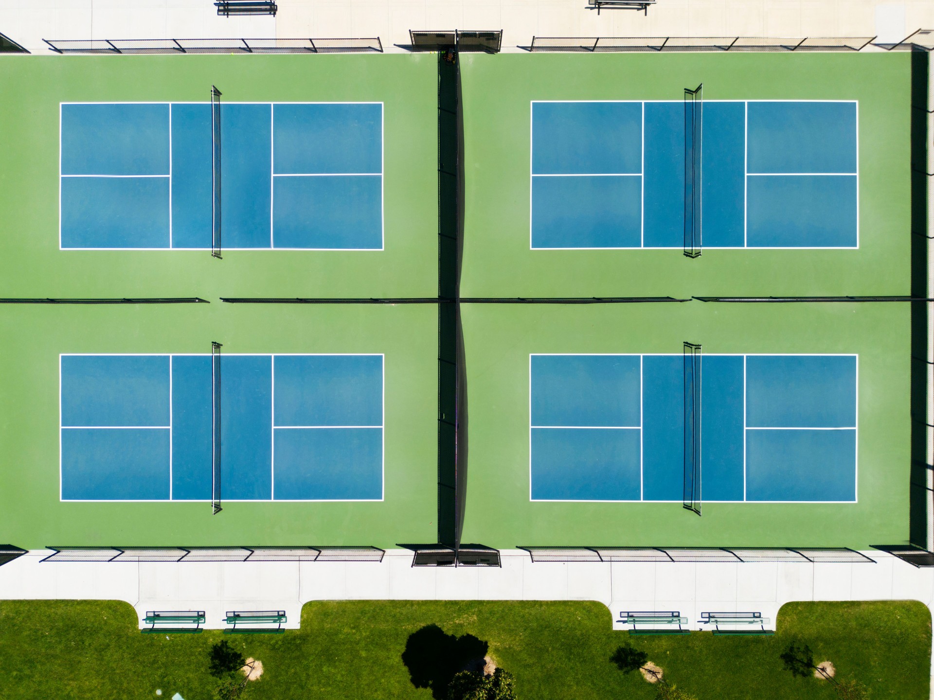 Public Park Pickleball Court Aerial