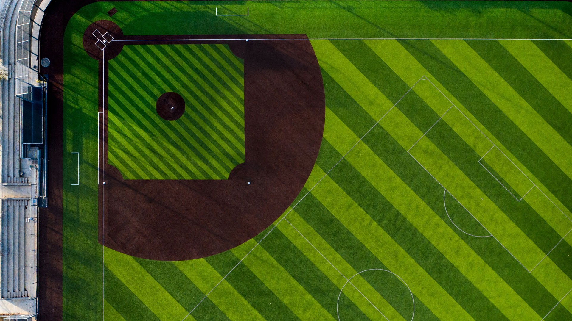 Aerial Shot of Baseball Field